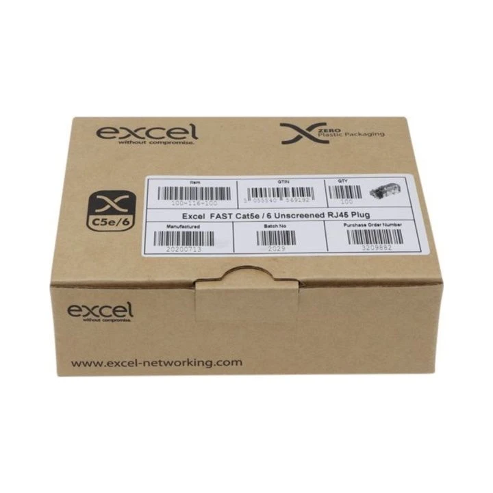 Excel Fast RJ45 Plug 100 Pack - Suitable For UUTP Category 5e And 6 100-116-100 5 Excel Fast RJ45 Plug 100 Pack - Suitable For UUTP Category 5e And 6 100-116-100 - Image 3