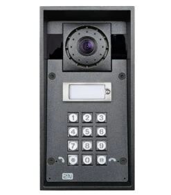 2N IP Force Outdoor Intercom With Wide-angle HD Camera, Numerical Keypad, 1 Button And 10W Speaker - 9151101CHKW