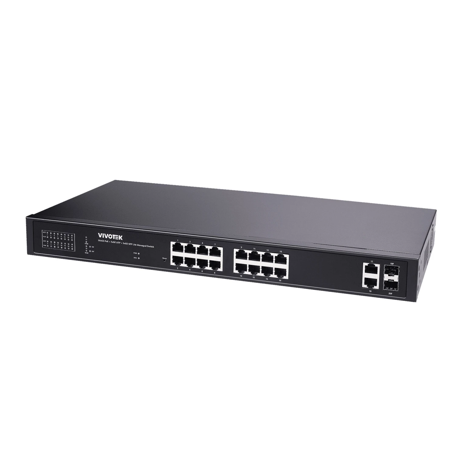 Vivotek AW-GEL-205A-260 4xGE Bt 90W PoE + 12xGE 30W PoE + 2xGE UTP + 2xGE SFP Lite Managed Switch 3 Vivotek AW-GEL-205A-260 4xGE Bt 90W PoE + 12xGE 30W PoE + 2xGE UTP + 2xGE SFP Lite Managed Switch