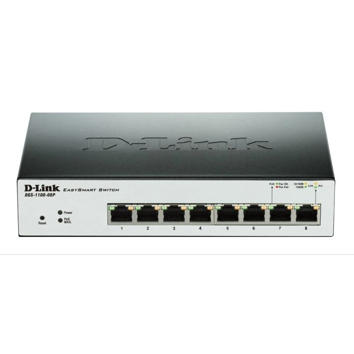 D Link D-Link DGS-1100-08P 8 Port PoE Gigabit Smart Managed Switch 3 D Link D-Link DGS-1100-08P 8 Port PoE Gigabit Smart Managed Switch