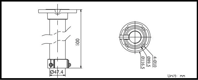 *SPECIAL OFFER* Hikvision DS-1662ZJ Pendant Mount Bracket 4 *SPECIAL OFFER* Hikvision DS-1662ZJ Pendant Mount Bracket - Image 2