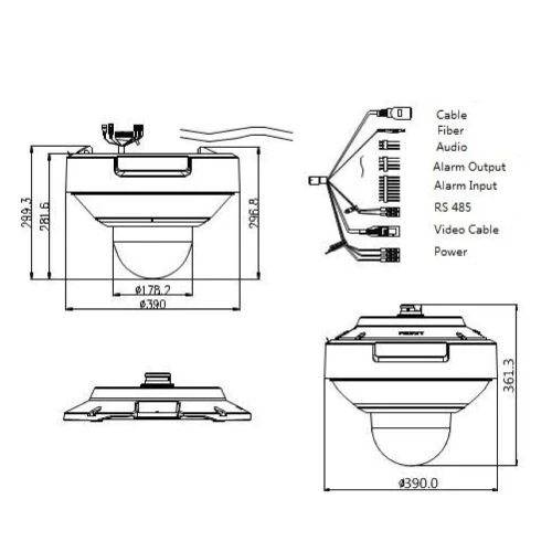 Hikvision PanoVu DS-2DP0818Z-D 8MP Panoramic And PTZ Camera 4 Hikvision PanoVu DS-2DP0818Z-D 8MP Panoramic And PTZ Camera - Image 2