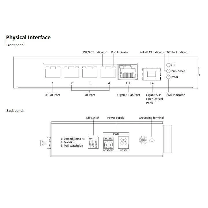 Hikvision DS-3T0306HP-E/HS 4 Port 100M Unmanaged Hi-PoE Switch 4 Hikvision DS-3T0306HP-E/HS 4 Port 100M Unmanaged Hi-PoE Switch - Image 2