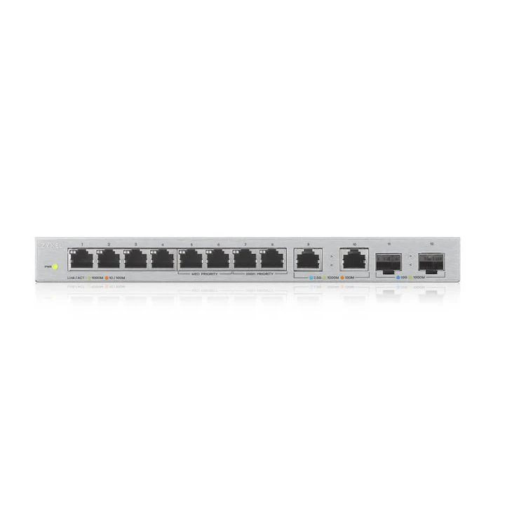 Zyxel XGS1010-12 12-Port Unmanaged Multi-Gigabit Switch With 2-Port 2.5G And 2-Port 10G SFP+ 3 Zyxel XGS1010-12 12-Port Unmanaged Multi-Gigabit Switch With 2-Port 2.5G And 2-Port 10G SFP+