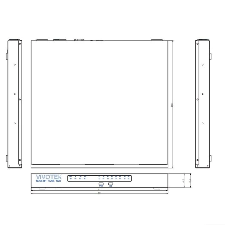 Vivotek ND9441P 16 Channel Network Video Recorder (with 16 PoE Ports) 4 Vivotek ND9441P 16 Channel Network Video Recorder (with 16 PoE Ports) - Image 2