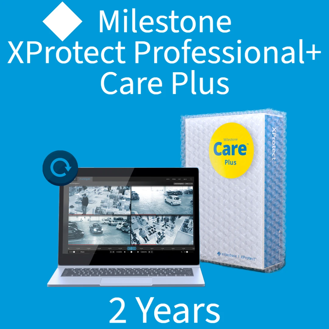 Milestone 2 Years Care Plus XProtect Professional+ Device License 3 Milestone 2 Years Care Plus XProtect Professional+ Device License