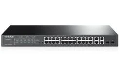 TP-Link TL-SL2428P JetStream 24-Port 10/100Mbps + 4-Port Gigabit Smart PoE Switch With 24-Port PoE+