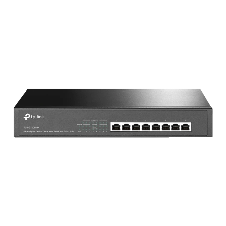 TP-Link TL-SG1008MP 8-Port Gigabit Desktop/Rackmount Switch With 8-Port PoE+ 3 TP-Link TL-SG1008MP 8-Port Gigabit Desktop/Rackmount Switch With 8-Port PoE+