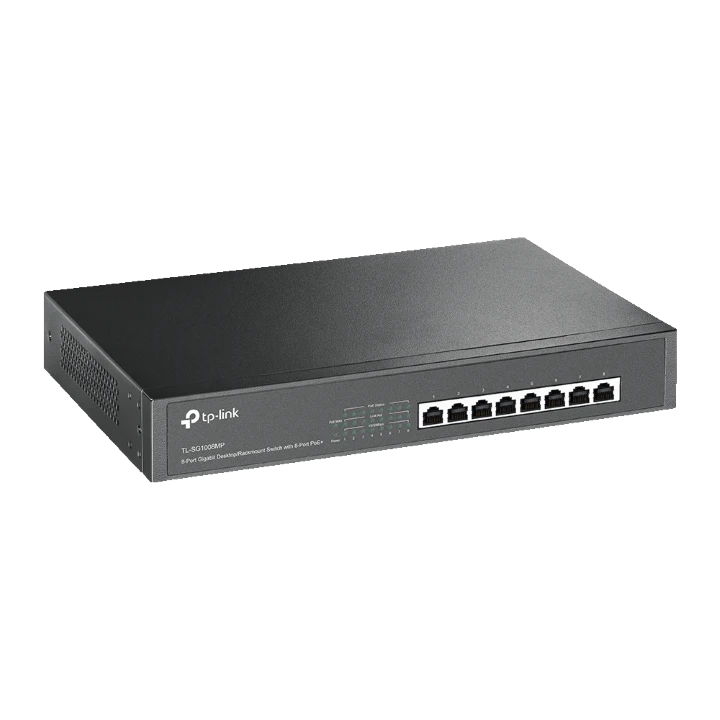 TP-Link TL-SG1008MP 8-Port Gigabit Desktop/Rackmount Switch With 8-Port PoE+ 4 TP-Link TL-SG1008MP 8-Port Gigabit Desktop/Rackmount Switch With 8-Port PoE+ - Image 2
