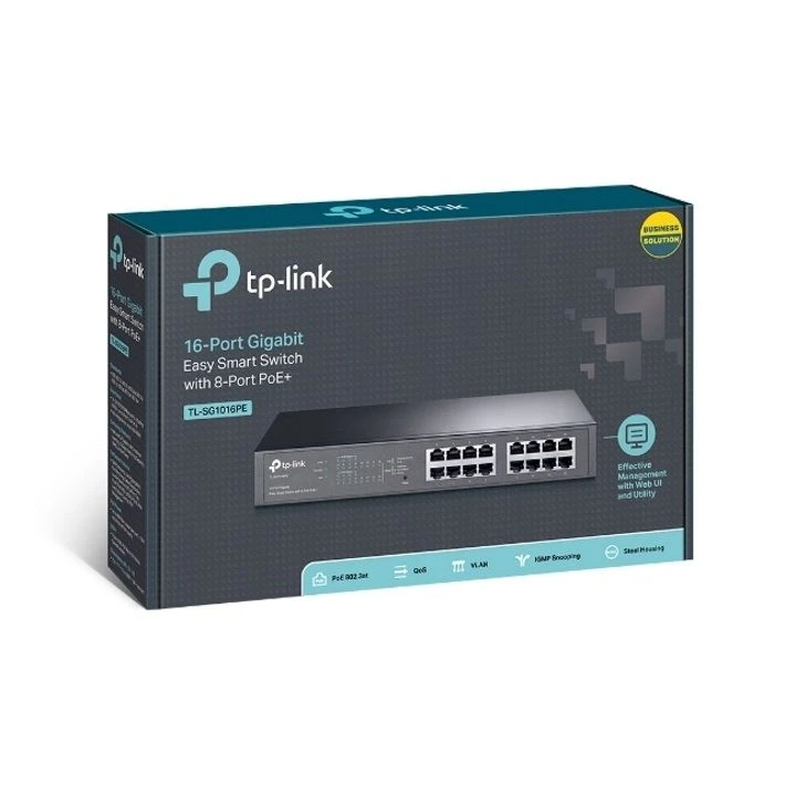 TP-Link TL-SG1016PE 16-Port Gigabit Easy Smart Switch With 8-Port PoE+ 6 TP-Link TL-SG1016PE 16-Port Gigabit Easy Smart Switch With 8-Port PoE+ - Image 4