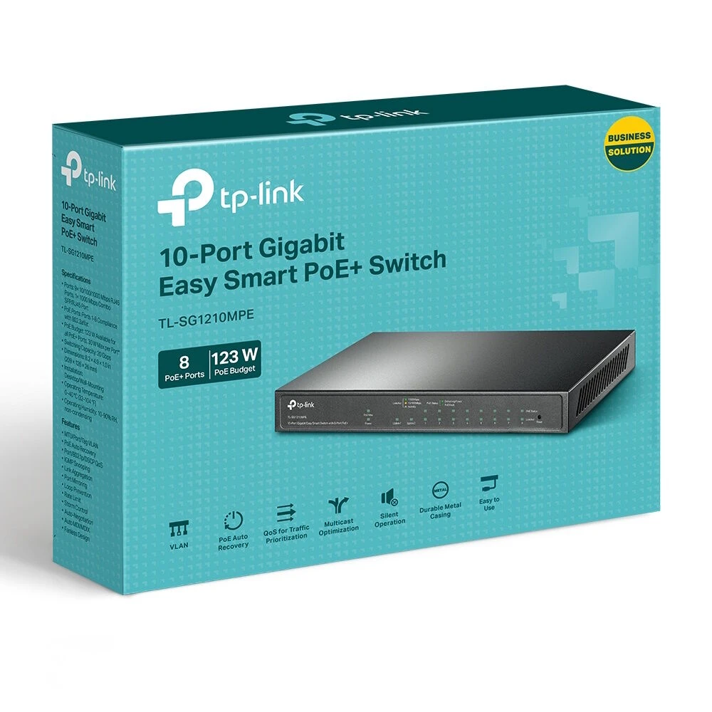 TP-Link TL-SG1210MPE 10-Port Gigabit Easy Smart Switch With 8-Port PoE+ 6 TP-Link TL-SG1210MPE 10-Port Gigabit Easy Smart Switch With 8-Port PoE+ - Image 4