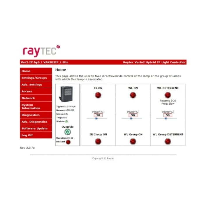 RayTEC VAR2-IPPoE-hy8-1 Long Range Hybrid Network Illuminator 8 RayTEC VAR2-IPPoE-hy8-1 Long Range Hybrid Network Illuminator - Image 6